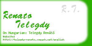 renato telegdy business card